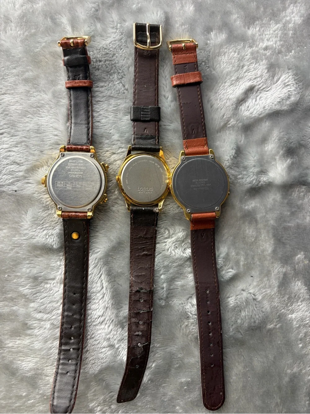 Mickey Mouse Gold-Tone Leather Strap Watch - Brown/Black
